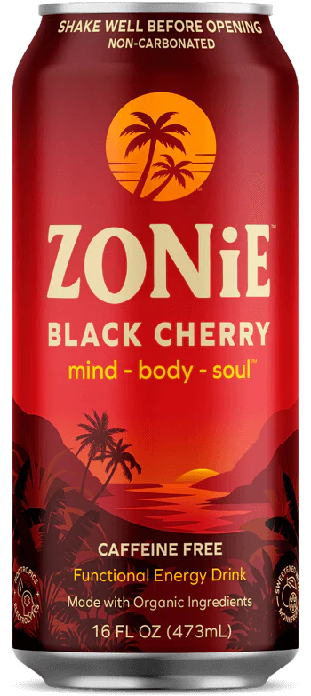 ZONiE Black Cherry energy drink can